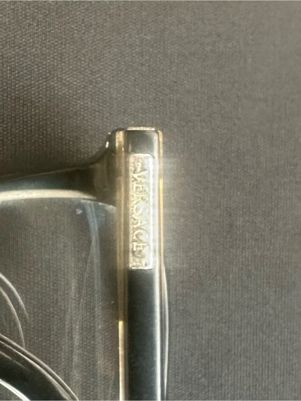 Versace White Eyeglass Case with Black Frames
